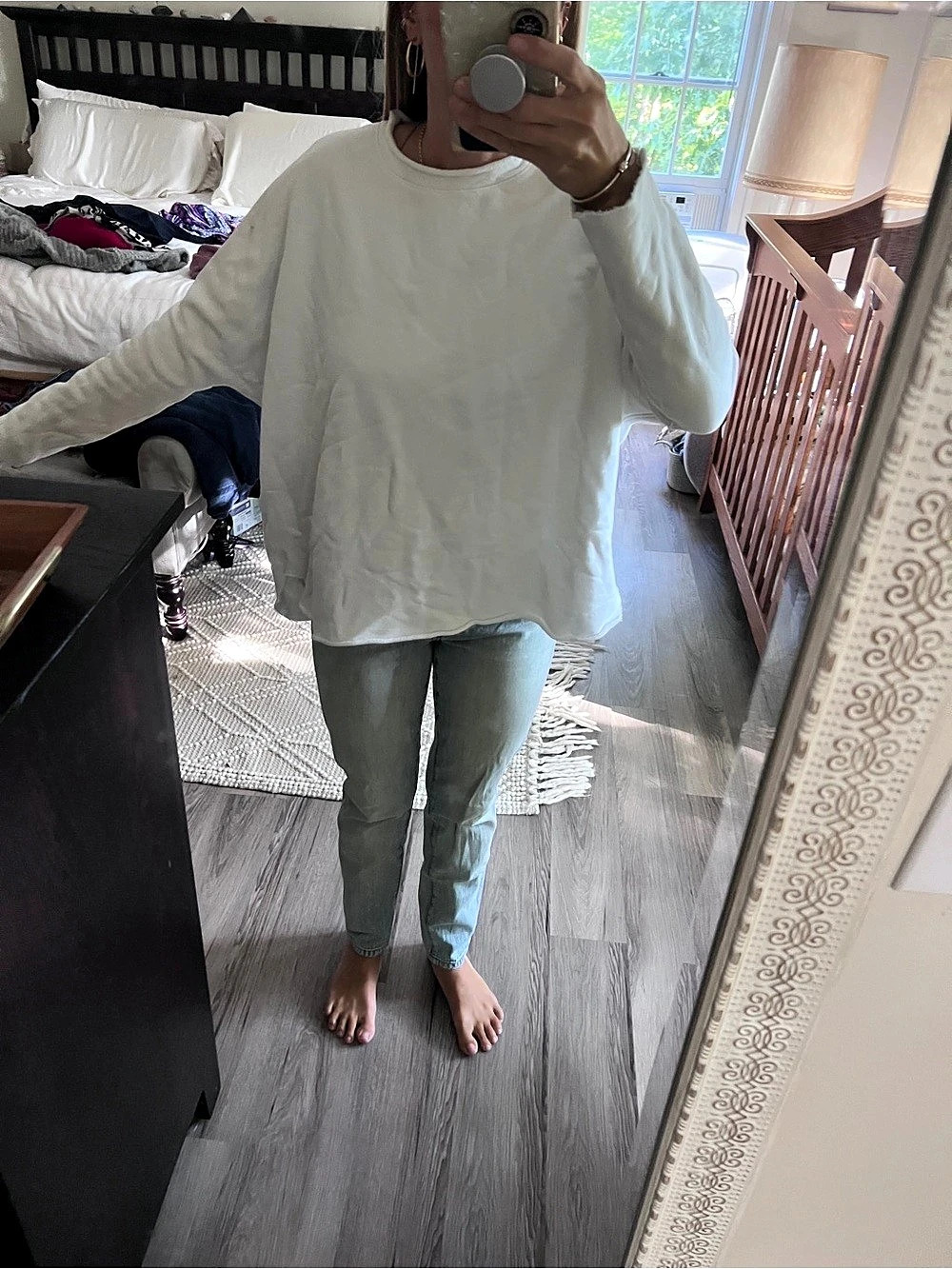 Frank & Eileen Long Sleeve Anna Capelet Triple fleece sweatshirt
